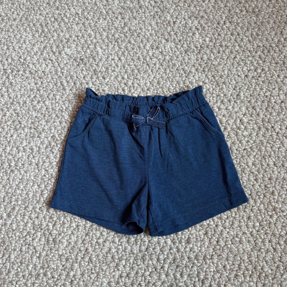 Kids H&M Blue Jersey Drawstring Paperbag Waist Shorts Size 2-4 Years